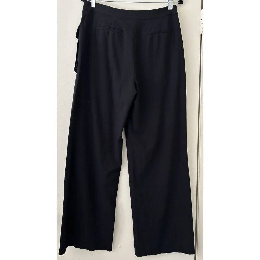 ALO YOGA Womens Black Wide Leg Cargo Trouser Pants Size XXS See Measurmnt Photo